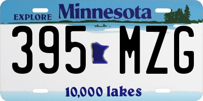 MN license plate 395MZG