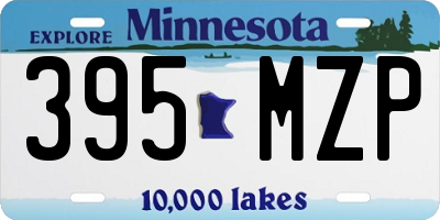 MN license plate 395MZP