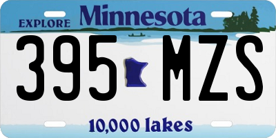 MN license plate 395MZS