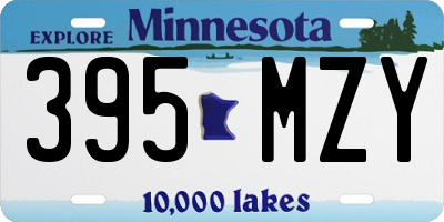 MN license plate 395MZY