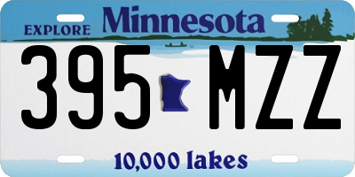 MN license plate 395MZZ