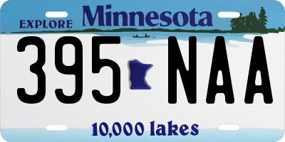MN license plate 395NAA