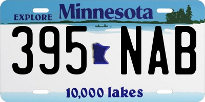 MN license plate 395NAB