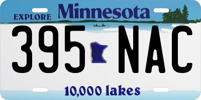 MN license plate 395NAC