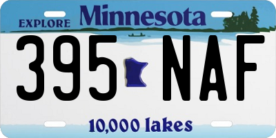 MN license plate 395NAF