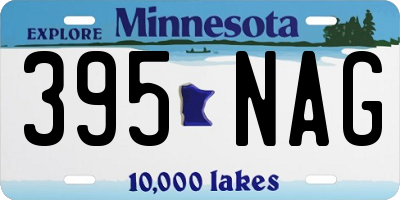 MN license plate 395NAG