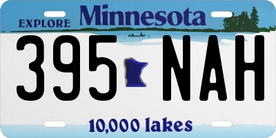 MN license plate 395NAH