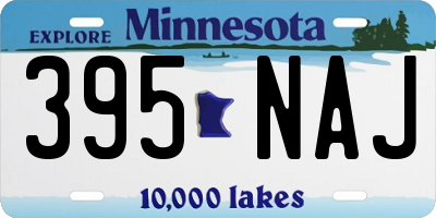MN license plate 395NAJ