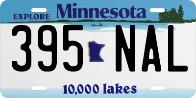 MN license plate 395NAL