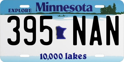 MN license plate 395NAN