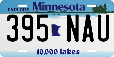 MN license plate 395NAU