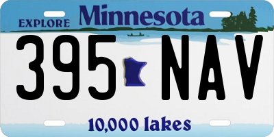 MN license plate 395NAV