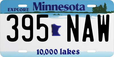 MN license plate 395NAW