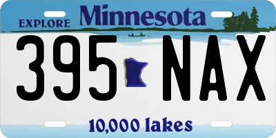 MN license plate 395NAX