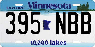 MN license plate 395NBB