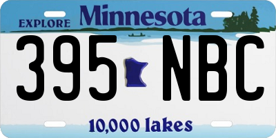 MN license plate 395NBC
