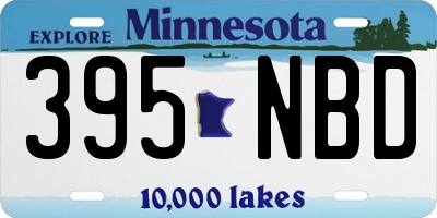 MN license plate 395NBD