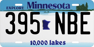 MN license plate 395NBE