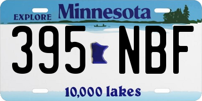 MN license plate 395NBF