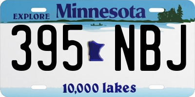 MN license plate 395NBJ