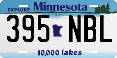 MN license plate 395NBL