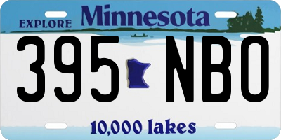 MN license plate 395NBO