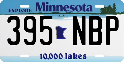 MN license plate 395NBP