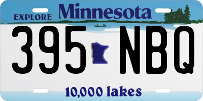 MN license plate 395NBQ