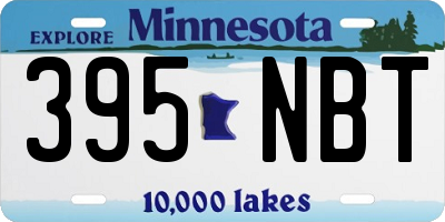 MN license plate 395NBT