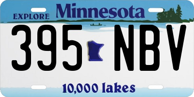 MN license plate 395NBV