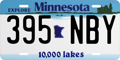 MN license plate 395NBY