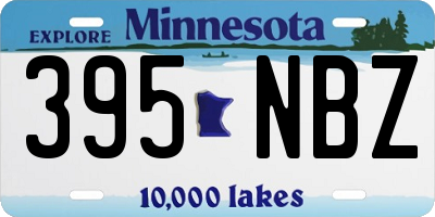 MN license plate 395NBZ