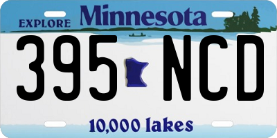 MN license plate 395NCD