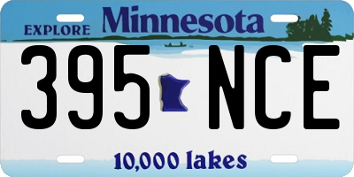 MN license plate 395NCE