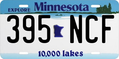 MN license plate 395NCF