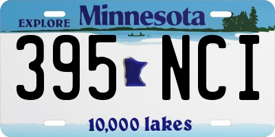 MN license plate 395NCI