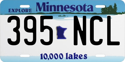 MN license plate 395NCL
