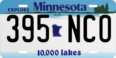 MN license plate 395NCO