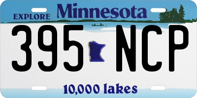 MN license plate 395NCP