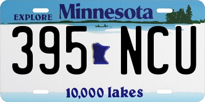 MN license plate 395NCU