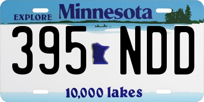 MN license plate 395NDD