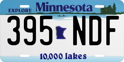 MN license plate 395NDF
