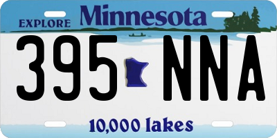 MN license plate 395NNA