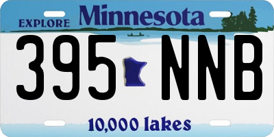 MN license plate 395NNB