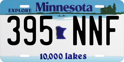 MN license plate 395NNF
