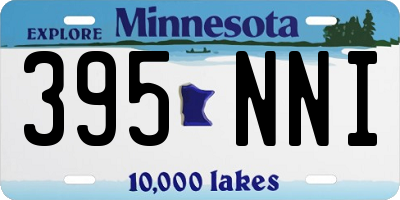 MN license plate 395NNI