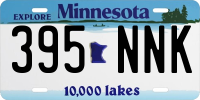 MN license plate 395NNK