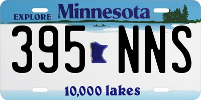 MN license plate 395NNS