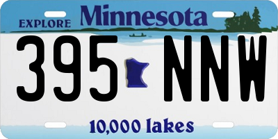 MN license plate 395NNW