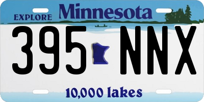 MN license plate 395NNX